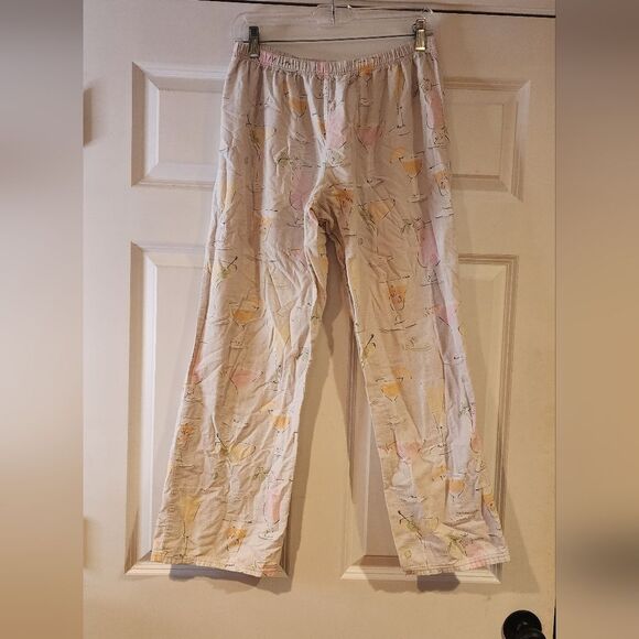 Munki Munki martini glass print pajama pants L. Has writing on tag - Picture 1 of 5